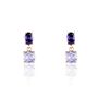 Boucles D'oreilles Pendantes Argent Rose Brenna Oxydes De Zirconium