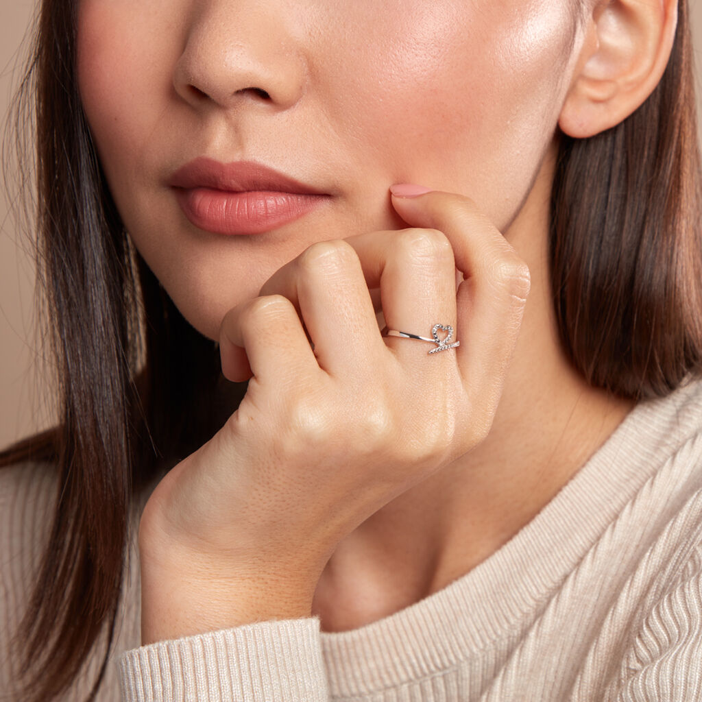 Bague Urias Or Blanc Diamant - Bagues avec pierre Femme | Histoire d’Or
