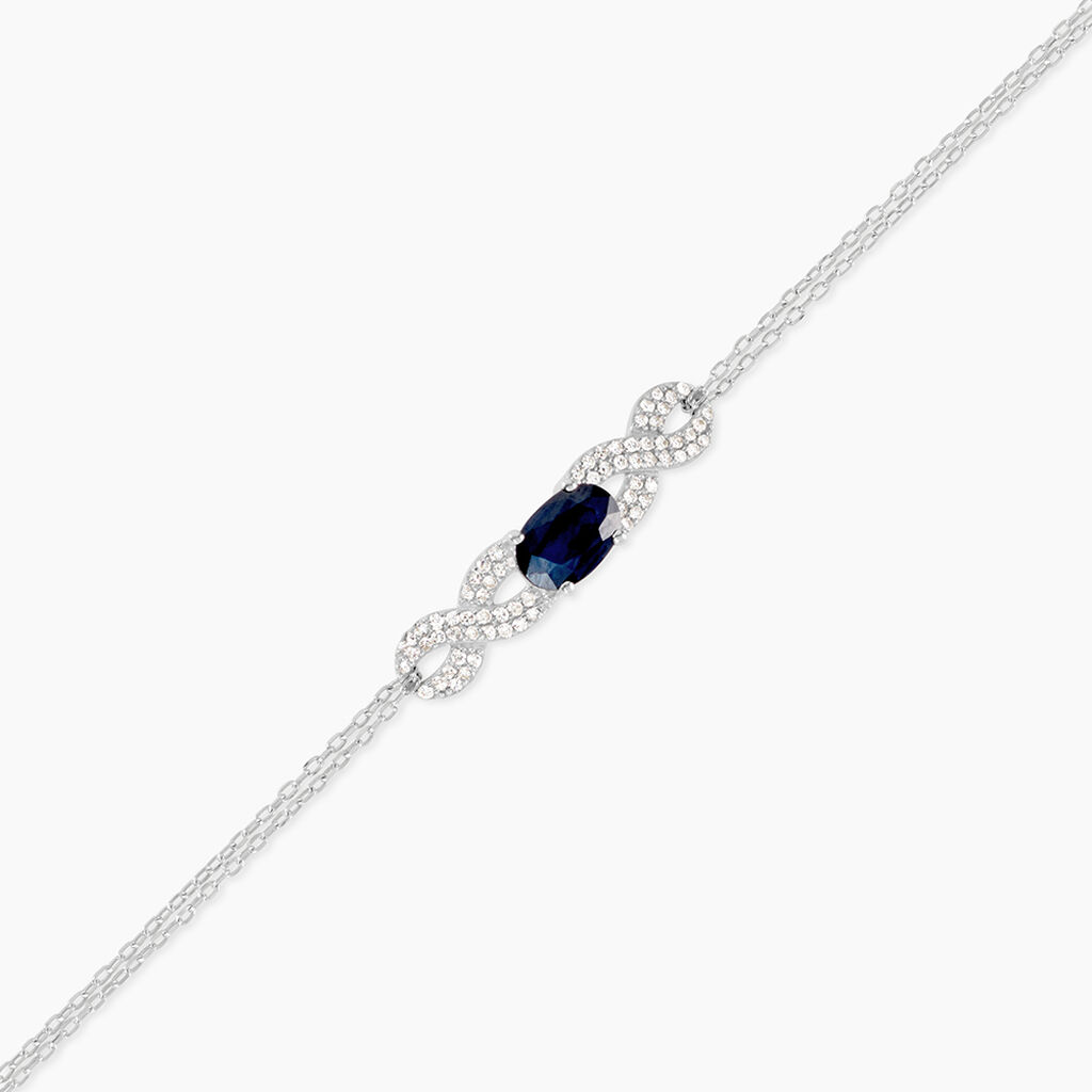 Bracelet Oceania Or Blanc Saphir Et Diamant - Bracelets Pierre Femme | Histoire d&rsquo;Or