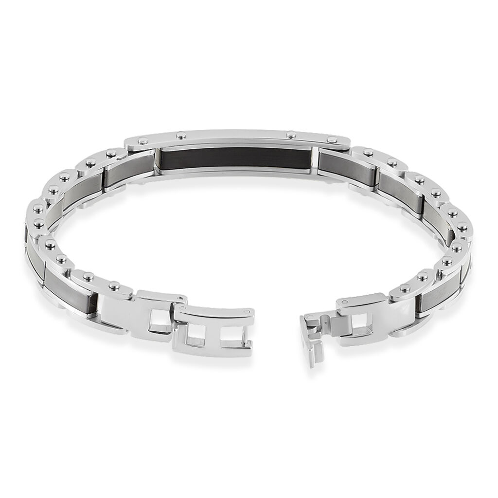 Bracelet Nuku Acier Blanc - Bracelets cha&icirc;ne Homme | Histoire d&rsquo;Or