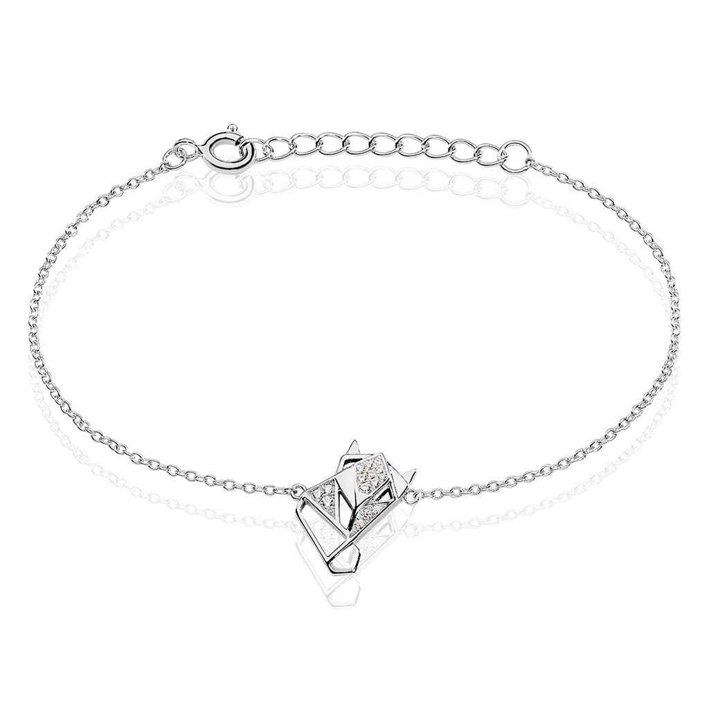 Bracelet Origami Argent Blanc Oxyde De Zirconium - Bracelets fantaisie Femme | Histoire d’Or