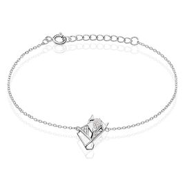 Bracelet Origami Argent Blanc Oxyde De Zirconium - Bracelets fantaisie Femme | Histoire d’Or