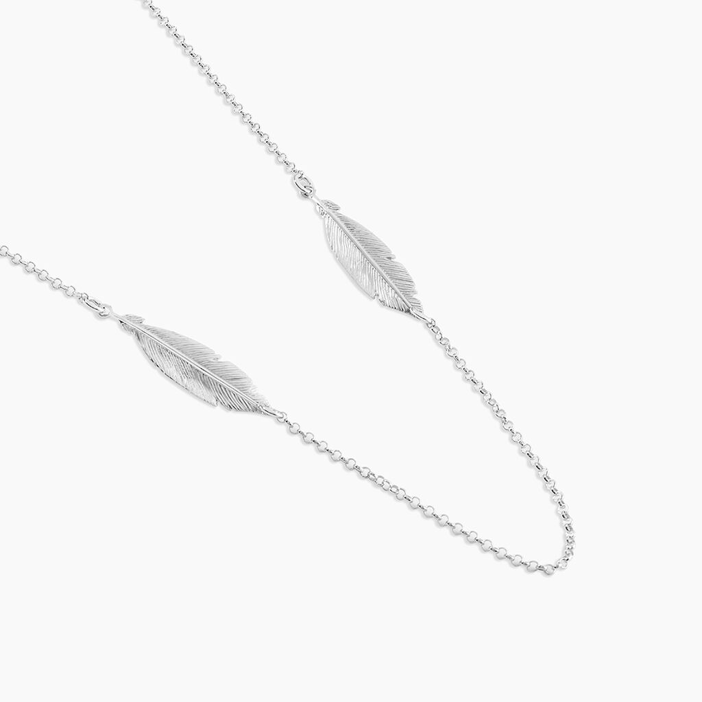Collier Sautoir Euriell Argent Blanc - Sautoirs Femme | Histoire d&rsquo;Or