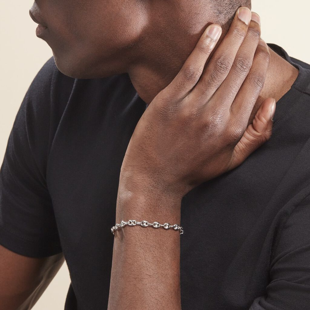 Bracelet Anilo Argent Blanc - Bracelets chaîne Homme | Histoire d’Or