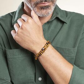 Bracelet Double Tour Boules Acier Gris Lachlan - Bracelets fantaisie Homme | Histoire d’Or