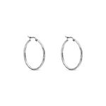 Cr&eacute;oles Esaias Acier Blanc - Boucles d'oreilles cr&eacute;oles Femme | Histoire d&rsquo;Or