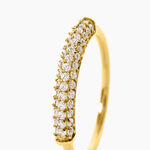 Bague Alodie Acier Jaune Oxyde De Zirconium - Bagues avec pierre Femme | Histoire d&rsquo;Or