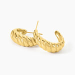 Cr&eacute;oles Marjo Acier Jaune - Boucles d'oreilles cr&eacute;oles Femme | Histoire d&rsquo;Or