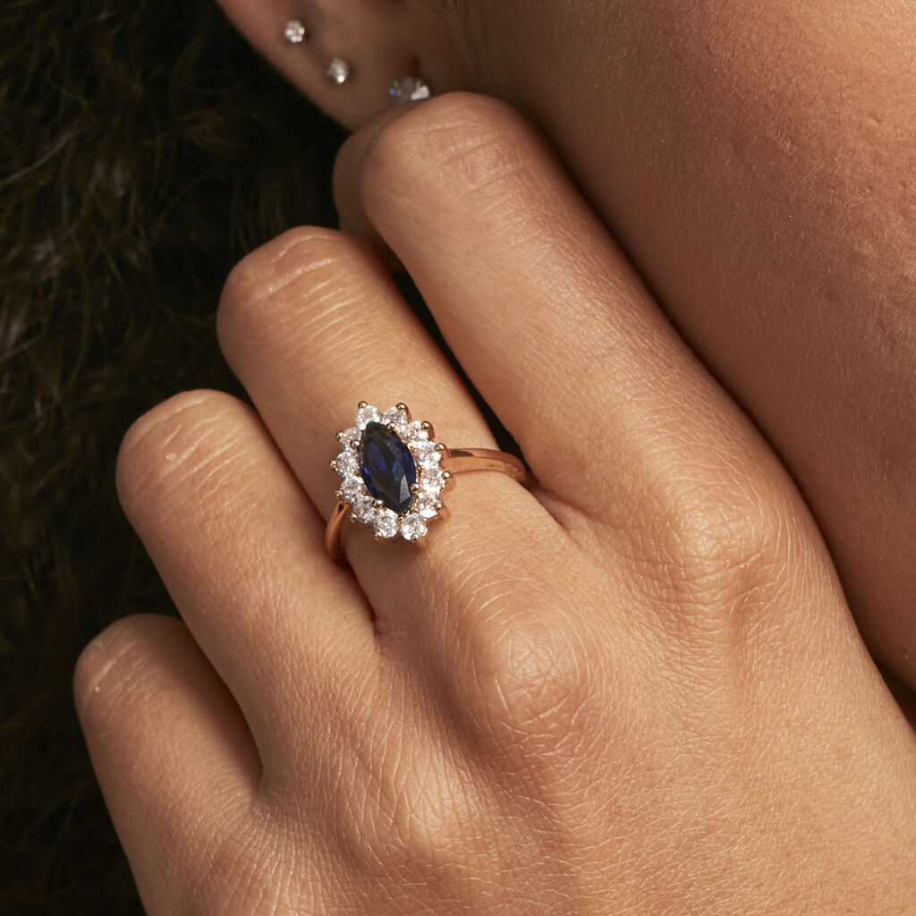 Bague Lisea Plaqué Or Jaune Verre Et Oxyde De Zirconium - Bagues solitaires Femme | Histoire d’Or
