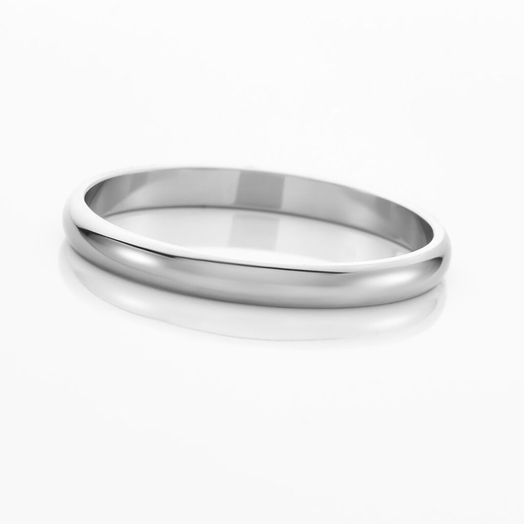 Aphroditia Demi Jonc Bombe Trouwring Wit Platina - Alliances Famille | Histoire d’Or