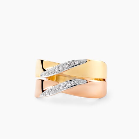 Bague Salima Or Bicolore Diamant - Bagues avec pierre Femme | Histoire d&rsquo;Or