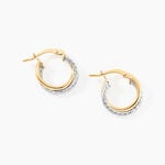 Cr&eacute;oles Maelia Or Bicolore - Boucles d'oreilles cr&eacute;oles Femme | Histoire d&rsquo;Or