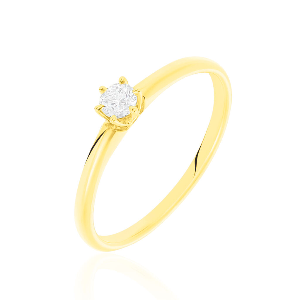 Bague Solitaire Shannel Or Jaune Diamant - Bagues solitaires Femme | Histoire d’Or