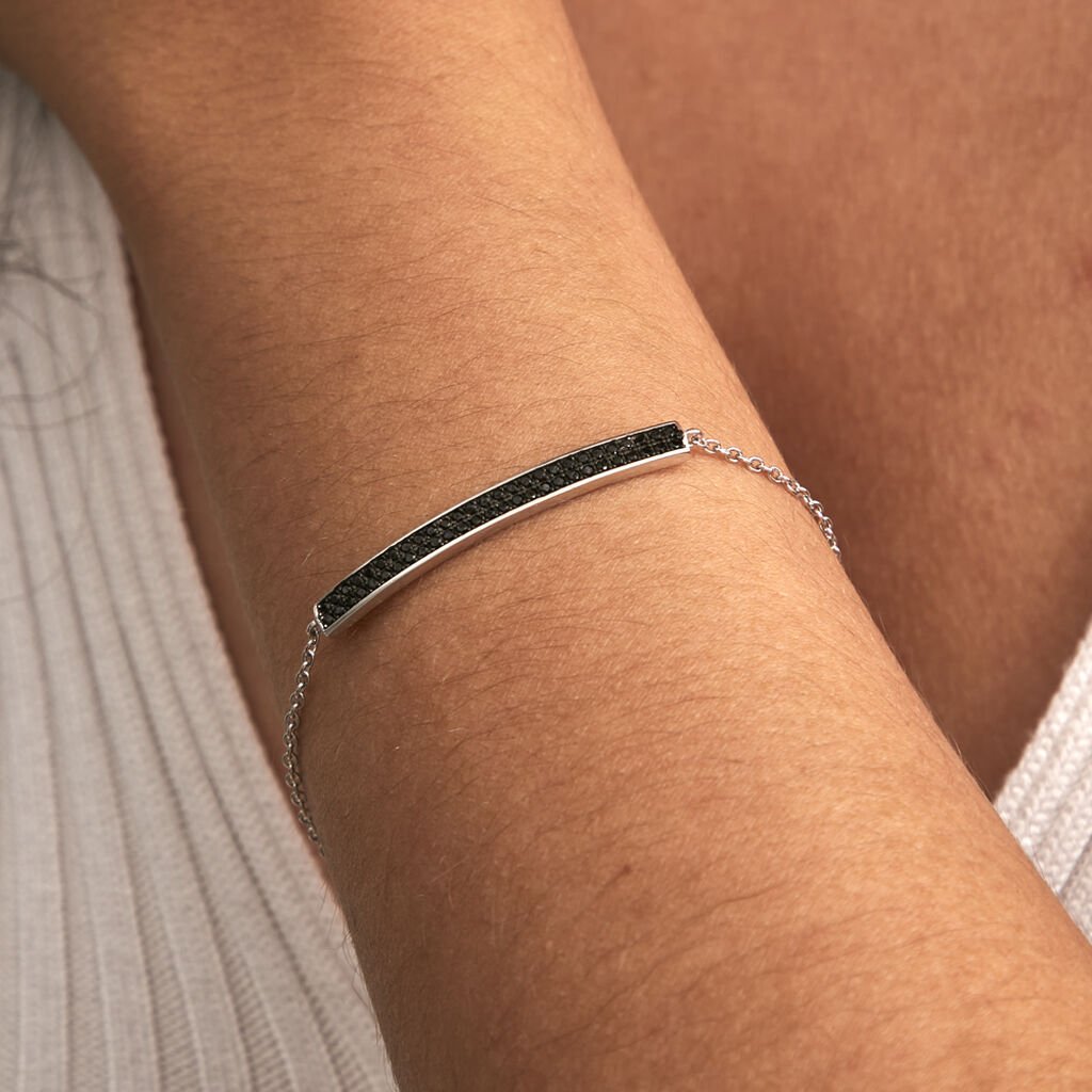 Bracelet Septima Argent Blanc Spinelle - Bracelets Femme | Histoire d&rsquo;Or