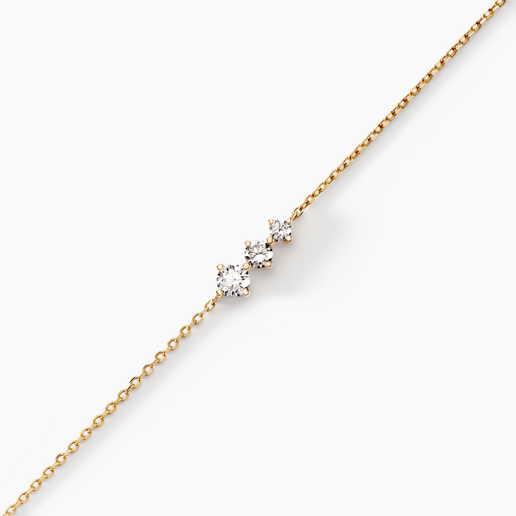 Bracelet Tryphena Or Jaune Diamant Synth&eacute;tique - Bracelets Femme | Histoire d&rsquo;Or