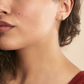 Creoles Andgelina Or Jaune Oxydes De Zirconium - Boucles d'oreilles créoles Femme | Histoire d’Or