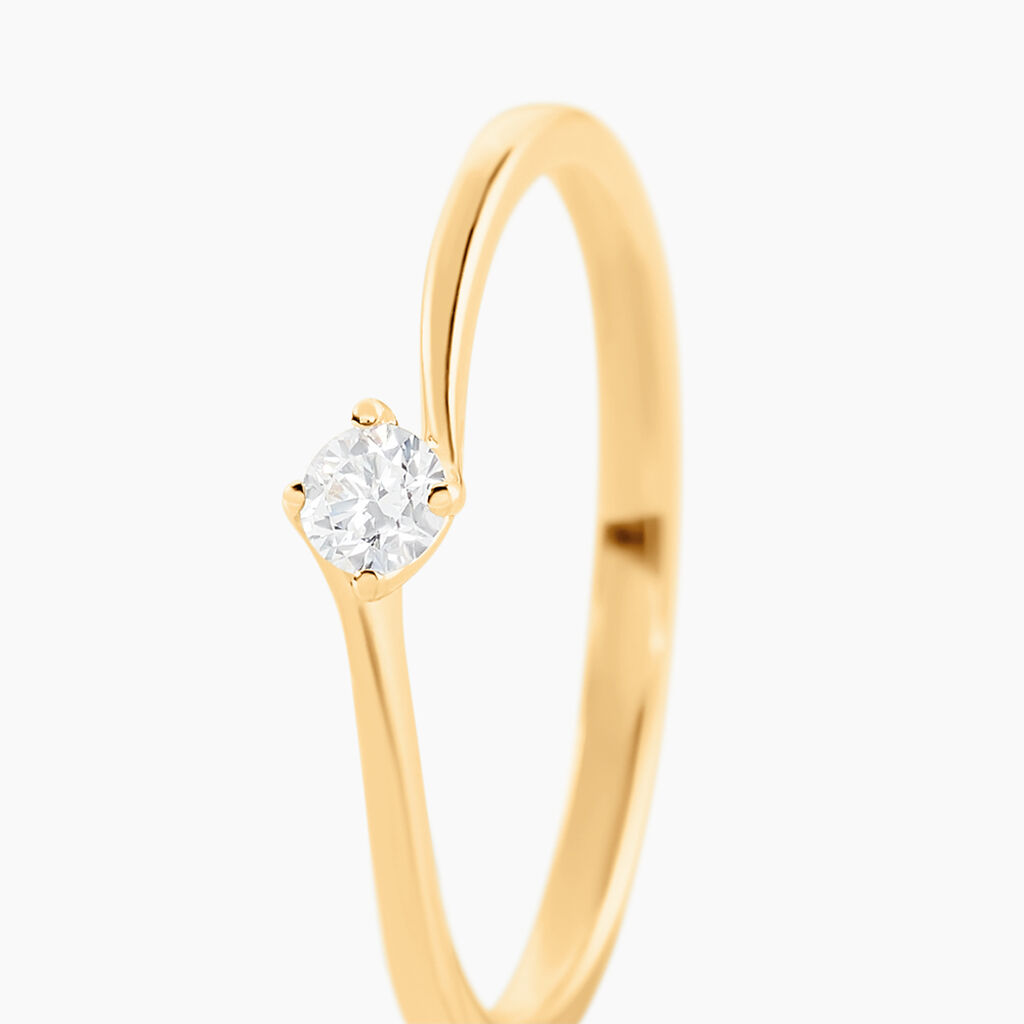 Bague Firmamenti Or Jaune Diamant - Bagues solitaires Femme | Histoire d&rsquo;Or