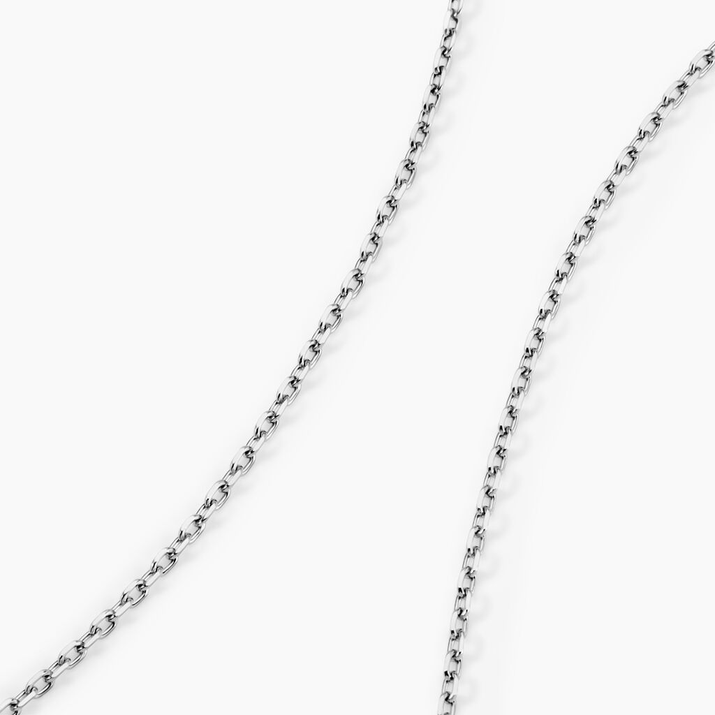 Cha&icirc;ne Claudine Maille For&ccedil;at Argent Blanc - Chaines Famille | Histoire d&rsquo;Or