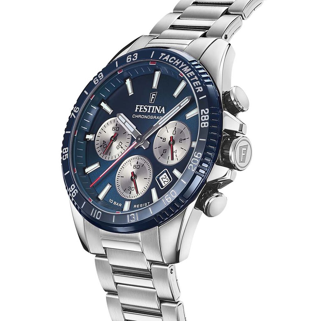 Montre Festina Timeless Chronograph Bleu - Montres Homme | Histoire d’Or