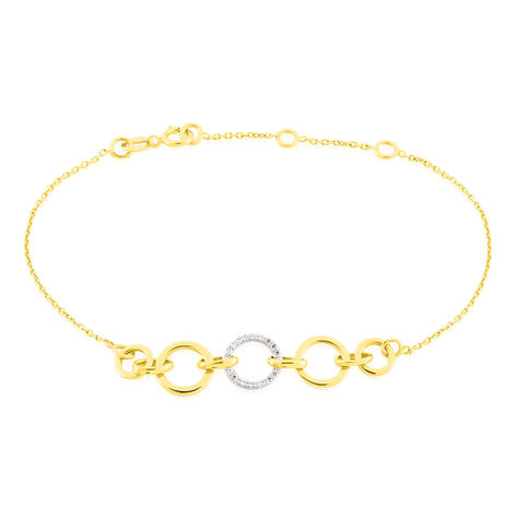 Bracelet Lutzele Or Bicolore Oxyde De Zirconium - Bracelets Femme | Histoire d&rsquo;Or