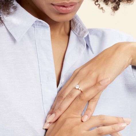 Bague Or Jaune Kesari Oxyde De Zirconium - Bagues solitaires Femme | Histoire d’Or