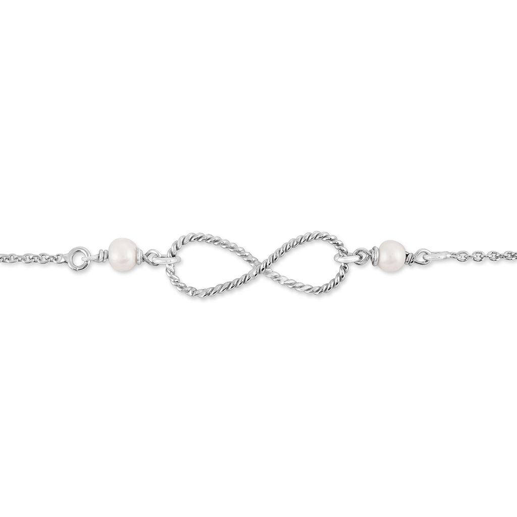 Bracelet Aliya Argent Blanc Pierre De Synthese - Bracelets Femme | Histoire d&rsquo;Or