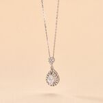 Collier Or Blanc Uxellus Oxyde De Zirconium - Colliers Femme | Histoire d&rsquo;Or