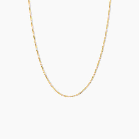 Chaine Ixia Maille Gourmette Diam Argent Dor&eacute; A L'Or 750/1000 - Chaines Unisex | Histoire d&rsquo;Or