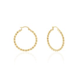 Créoles Plaqué Or Jaune Isaiah - Boucles d'oreilles créoles Femme | Histoire d’Or