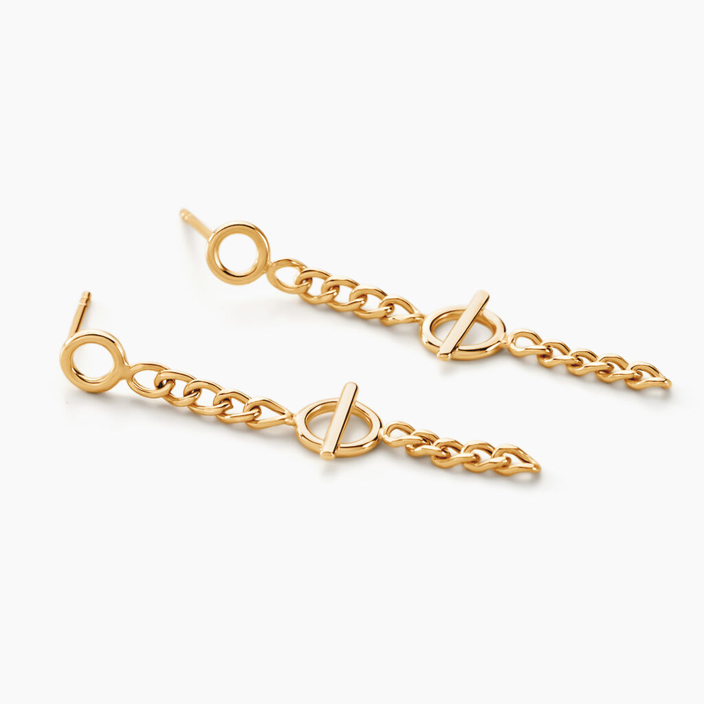 Boucles D'oreilles Pendantes Chain Or Jaune - Boucles d'oreilles pendantes Femme | Histoire d’Or