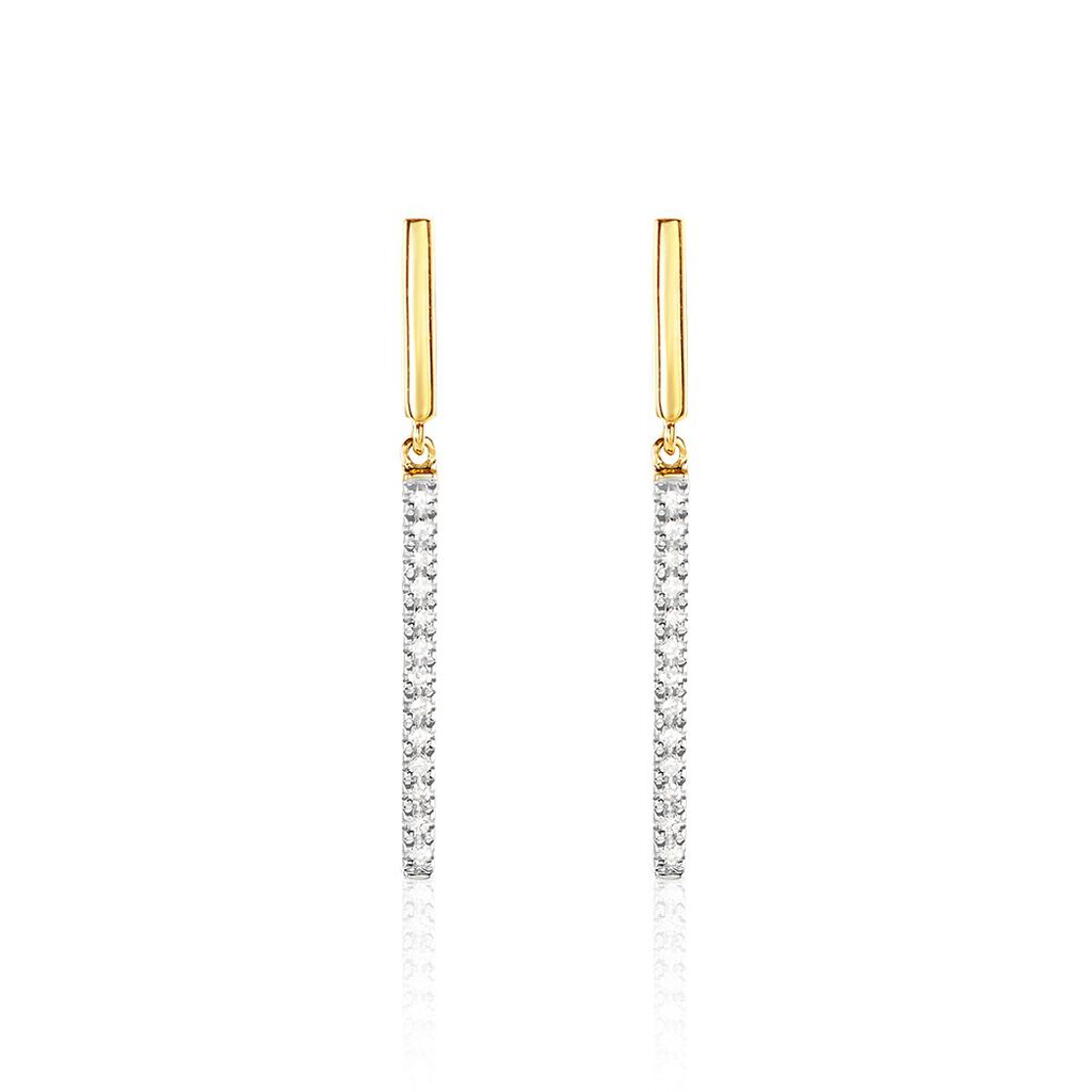 Boucles D’oreilles Pendantes Alayna Or Jaune Diamant