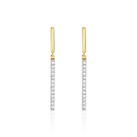 Boucles D'oreilles Pendantes Alayna Or Jaune Diamant - Boucles d'oreilles pendantes Femme | Histoire d’Or
