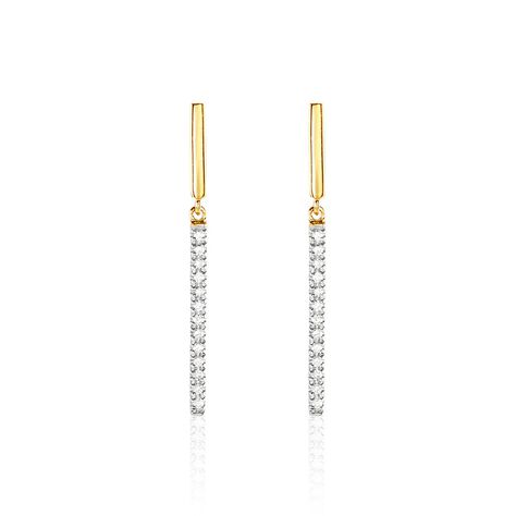 Boucles D'oreilles Pendantes Alayna Or Jaune Diamant - Boucles d'oreilles pendantes Femme | Histoire d’Or