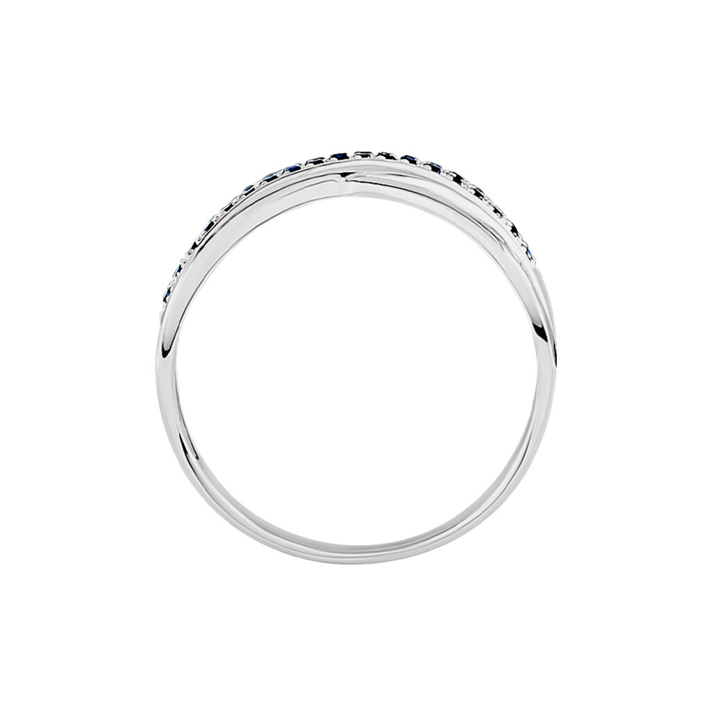 Bague Or Blanc Mauraine Saphirs - Bagues avec pierre Femme | Histoire d’Or