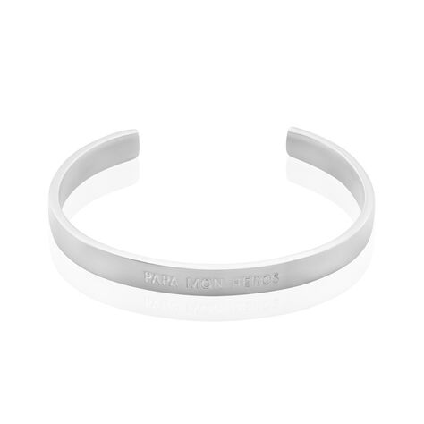 Bracelet Jonc Abellio Acier Blanc - Bracelets joncs Homme | Histoire d’Or