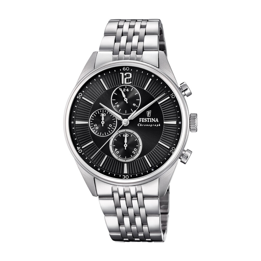 Montre Festina Timeless Chronograph Noir - Montres Homme | Histoire d’Or