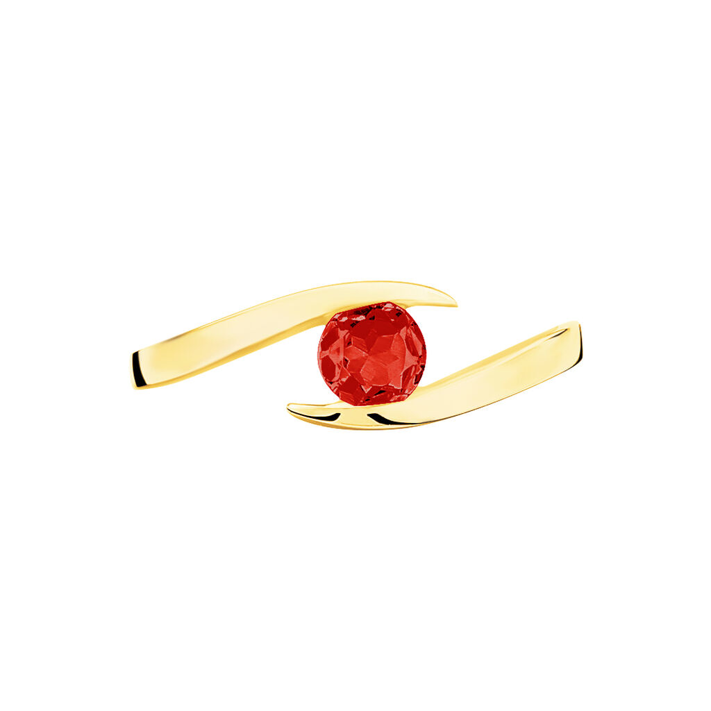 Bague Tiphaine Or Jaune Rubis - Bagues solitaires Femme | Histoire d&rsquo;Or