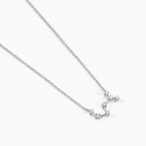Collier Vega Argent Blanc Oxyde De Zirconium - Colliers Zodiaque Femme | Histoire d&rsquo;Or