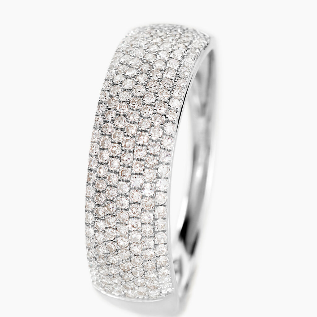 Bague Charlotte Or Blanc Diamant - Bagues avec pierre Femme | Histoire d’Or