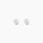 Boucles D'oreilles Puces Fidelia Boule Or Blanc - Clous d'oreilles Femme | Histoire d&rsquo;Or