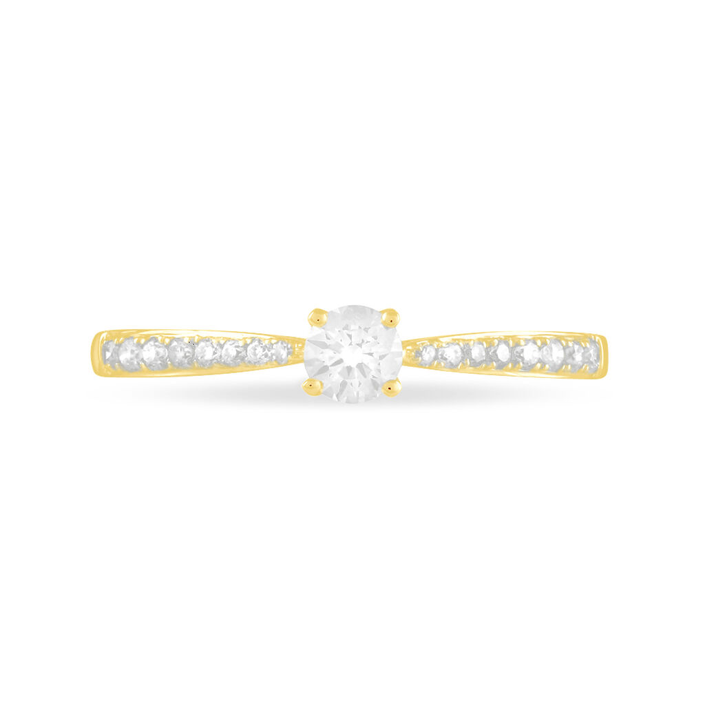 Bague Solitaire Laetitia Or Jaune Diamant - Bagues solitaires Femme | Histoire d’Or
