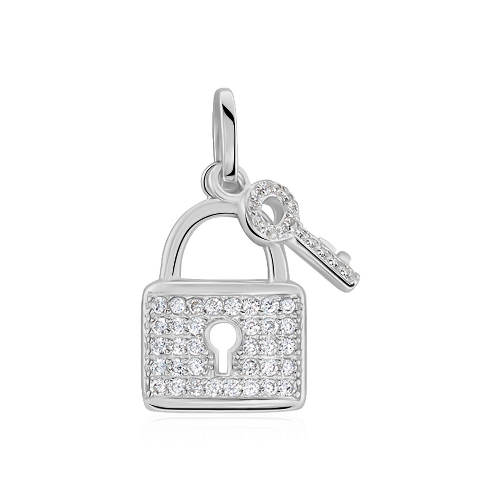 Pendentif Amelot Argent Blanc Oxyde De Zirconium - Pendentifs Femme | Histoire d’Or