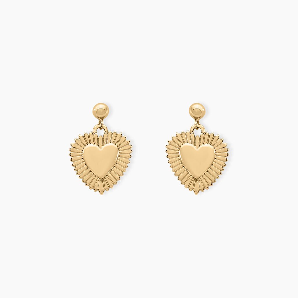Boucles D'oreilles Pendantes Vasthie Plaque Or Jaune - Boucles d'oreilles fantaisie Femme | Histoire d’Or