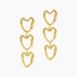 Boucles D'Oreilles Pendantes Alfreda Acier Jaune - Boucles d'oreilles fantaisie Femme | Histoire d&rsquo;Or