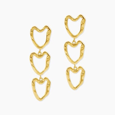 Boucles D'Oreilles Pendantes Alfreda Acier Jaune