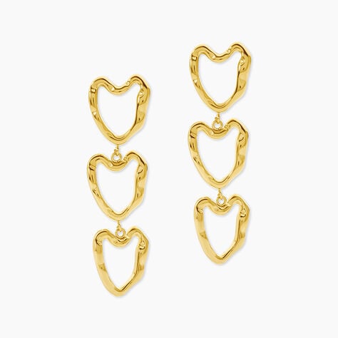Boucles D'Oreilles Pendantes Alfreda Acier Jaune - Boucles d'oreilles fantaisie Femme | Histoire d&rsquo;Or