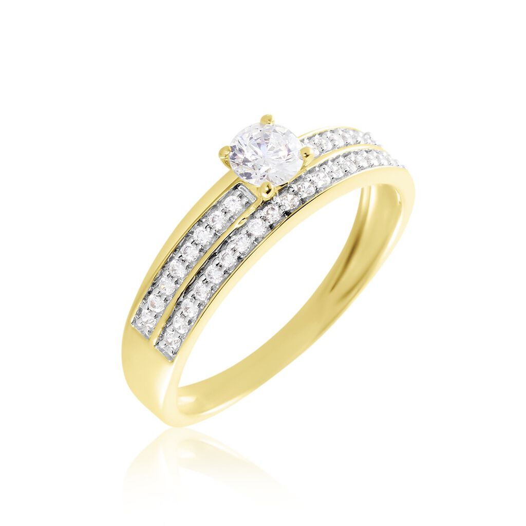 Bague Or Jaune Judita Oxyde De Zirconium - Bagues solitaires Femme | Histoire d’Or