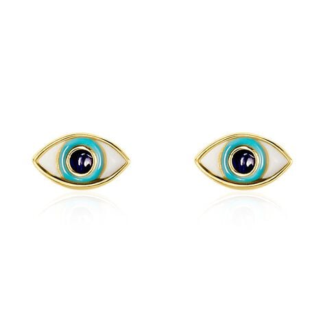 Boucles D'oreilles Puces Look At Me Or Jaune - Clous d'oreilles Femme | Histoire d&rsquo;Or