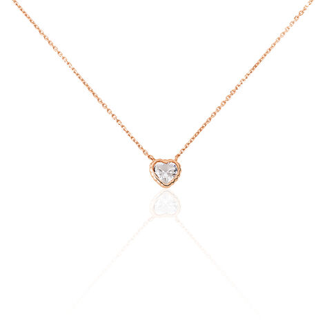 Collier Kadidjatou Or Rose Oxyde De Zirconium - Colliers Femme | Histoire d’Or