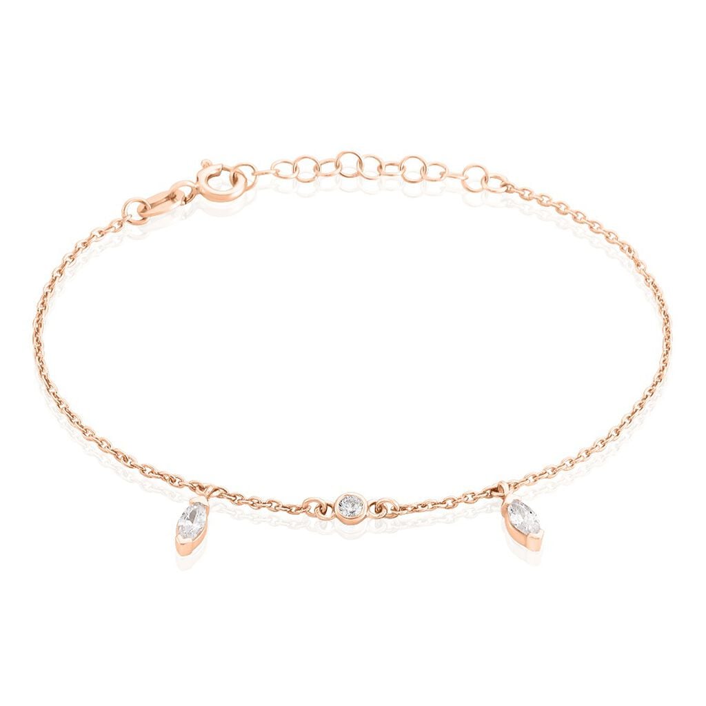 Bracelet Kenta Argent Rose Oxyde De Zirconium - Bracelets Femme | Histoire d&rsquo;Or